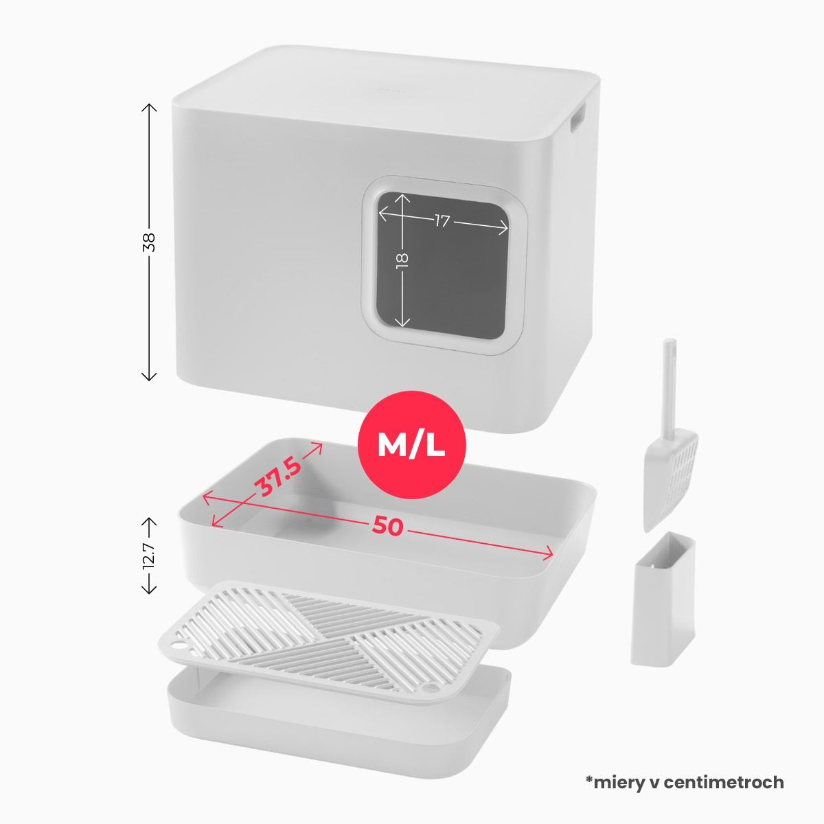 Mačacie WC Dome Plus White - 3